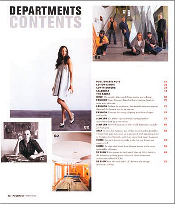 Angeleno Magazine Contents
